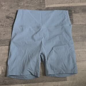 Acta Wear • Blue High Waisted Seamless Athletic Shorts, Size Small